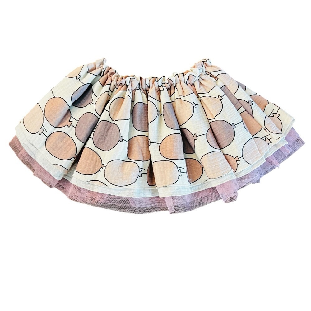 Oh Baby! Balloon Print Skirt Soft pink, muted purple and cream Size 4